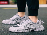Women's Fashionable Graphic-Print Chunky Sneakers - Beige - Size 9 V1106-M-SHOE-7942-BEIG-9AU9EU40