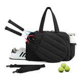 42L Black Tennis & Pickleball Expandable Tote Bag wIth Shoe-Zone & Bottle Side Pocket - Waterproof V888-ELOSUNG45035