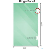 100x100cm Corner Frameless Shower Screen Chrome U-Brackets with SS Hinges for Contemporary V63-935061