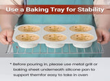 Silicone Jumbo Muffin Pan 6 Cups & Regular Size 12 V1259-DP01-A-4526