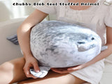 Gray Chubby Seal Plush Pillow with 4 Baby Seals Inside Soft Stuffed Animal for Kids, Hug Pillow & V1107-CS-HBGZ