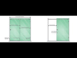 180cm Frameless Glass Sliding Shower Door With Black Rail and U-Brackets for Modern Bathrooms V63-913061