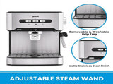 Pronti 1.6L Automatic Coffee Espresso Machine with Steam Frother CFM-16L-CRK-825