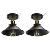 E27 Ceiling Light Industrial Black Wrought Iron Ceiling Lamp for Farm Kitchen Corridor 85240V V1294-YM0523-3119220032911