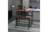 Viviendo Dining Table, Bar Table with Wine Storage Rack - Industrial Style V563-FRN-006-105-MTL