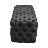Black Leathaire Ottoman-Rectangular V264-OTM-801L-BLK-NA-1