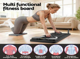 Everfit Pilates Board Foldable Reformer Multi Functional Exercise Trainer Black ABD-BOARD-4IN1-BK