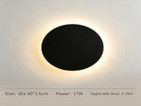30CM Black Touch Eclipse LED Wall Light Stepless Dimming V1221-XM-LB433-GM31