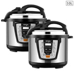 SOGA 2X Electric Stainless Steel Pressure Cooker 10L 1600W Multicooker 16 16ELECTRICPRESSURECOOKER10LX2