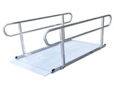 Kartrite 6ft Portable Aluminium Mobility Threshold Access Wheelchair Ramp w/ Handrails WCR-01H-6FT-HND