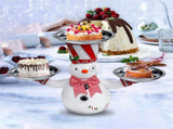 Christmas Snowman Treats Holder Santa Holding Tray Fruit Bowl Rack Resin Home Party Food Snack V1294-YM0523-10317068