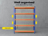 5 x 1.8M Giantz Garage Shelving Warehouse Rack WR-E-9X18-GVN-BOX5