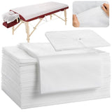 50PCS Disposable Bed Sheets & 50PCS Disposable Face Cradle Covers, Skin-Friendly Non-Woven Massage V1369-AZ3-W-08528