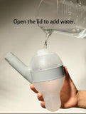 Grey Base Adjustable Height Pet Water Dispenser with Food Bowl Base - Non-Drip Bottle Feeder Station V888-ELOSUNG23872