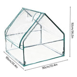 Portable mini greenhouse for plants, clear walk in garden grow tent, 36 inch plastic Greenery V1366-AZ2-W-27818