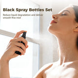 100PCS Black Spray Bottles Set with Black Stickers and Funnels, 1oz Refillable Spray Bottles with V1369-AZ3-W-08845