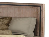 4 Pieces Bedroom Suite Queen Size Silver Brush in Acacia Wood Construction Bed, Bedside Table & V43-BDS-SSH-4PC-TBY-Q
