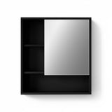 Cefito Bathroom Mirror Cabinet Mirrored Medicine Adjustable Shelf Wall Mounted 560mm Black BV-MC-5661-BK