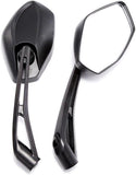 1 Pair Universal Bar End Motorcycle Mirrors, Adjustable Scooter Rearview Mirrors with 8 mm and 10 mm V1189-LC-QP-00849