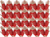 24 Pair Fishnet Gloves Fingerless Wrist Length 70s 80s Costume Party Bulk - Red V563-24PCS-18510-RED