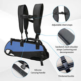 L Blue Multifunctional Pet Backpack with Adjustable Straps, Outdoor Assist Walking Harness Carrier V888-ELOSUNG13381