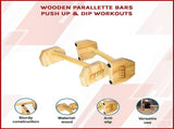 Wooden Parallette Bars Push Up & Dip Workouts V63-822501