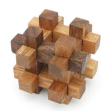 12 unique hand made wooden Puzzles in a Deluxe Gift Box Set-for kids or adults V277-UHMWP