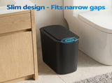 Devanti Automatic Trash Bin 2PCS with Lid 11L Motion Sensor Kitchen Bin Touchless Garbage Can Modern SB-F-11L-BKX2
