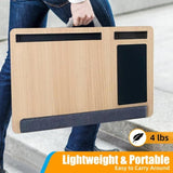 CARLA HOME Oversized Portable Lap Desk with Cushion,Mouse Pad, Tablet and Phone Holder which Fits Up V178-36162