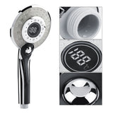 3 Spraying Mode Digital Display Handheld Shower Head with 3-color Temperature Control LED Light V1294-YM0727-JY11846