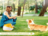 Automatic Dog Ball Launcher with 15 Mini Tennis Balls & Mesh Bag Rechargeable Pet Toy for Small V1107-CS-CWGPQQC