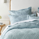 Bianca Aspen Sky Blue Embroidered Bedspread Set Queen V442-BCA-BEDSPREAD-ASPEN-SKYBLUE-QS