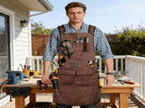 Waterproof Apron Utility Apron Work Apron Industrial Apron Tool Storage Apron - Camel - Size regular V1106-144-44430-CML-REGULAR