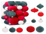 35Pcs Velvet Ball Decorative Hanging Ornament Festival Tree Ball Holiday Decoration Set Tree Pendant V1294-YM0901-240925FB01-1