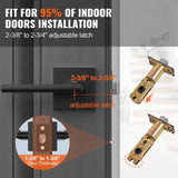 VEVOR Passage Door Handle, 5 Pack Matte Black Door Lever, Left or Right Handing Reversible Lever V952-FXTDMBS5G000F46ZDV0