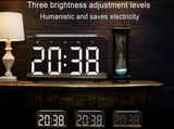 Wireless Charging Bluetooth Speaker with LED Digital Alarm Clock and FM Radio V1263-JX-8108