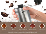 Manual Coffee Grinder 40 External Adjustable Settings Ceramic Burr, Portable Stainless Steel Hand V1366-AZ2-W-18259