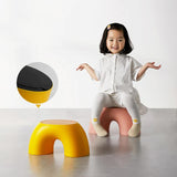 Green Minimalist Round Shape Footstool - Durable Anti-slip Rainbow Stool for Home, Creative Design V888-ELOSUNG17766