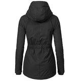 Waterproof Warm Winter Jacket with Hood, Thick Fleece Lined Cotton Jacket for Women - yujia Black V1237-ZY-203-3948