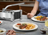 French Fry Cutter, Professional Stainless Steel Potato Cutter with 1/2", 1/4", 3/8" & Wedge Blades V1258-DP02-C-420