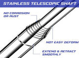 Telescopic Golf Ball Retriever 9FT Blue Stainless Steel Pole with Durable Nylon Head for Water, V1107-CS-GEFJQQ