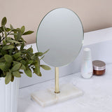 Desktop Makeup Mirror Marble Gold-Plated Princess Mirror Single-Sided HD Dressing Mirror Creative V1369-AZ3-W-01420