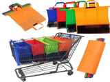 4-in-1 Non-woven Shopping Trolley Bag,Portable Supermarket Organizer,Lightweight Large Capacity V1366-AZ2-W-27896
