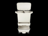42L Rubbish Bin Waste Trash Can Pedal Recycling Kitchen Wheel 2 Compartment V63-834811