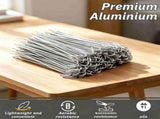 50Pcs Chain Link Fence Wire Ties, 7.87 9 Gauge Heavy Duty Aluminum Ties Hook for Chain Link Fence, V1192-AZ-W-17445