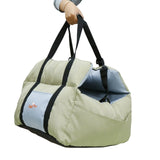 Washable Dog Car Seat Bed Pet Booster Seat Carrier with Safety Leash Portable Travel Bed for Small V767-P-XD2262-G