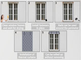 3 Layer 30*56 Inches Winter Insulated Window Curtain-Oxford Thermal Insulated Window Blanket with V1192-AZ-W-1040