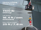 2-in-1 Electric Hoist Winch, 500 kg Capacity, 1500W Portable Power Winch Crane, 7.6 m Lifting V952-CGGGKBXSDDHL4I4OH001V3