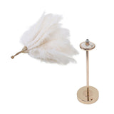 Feather Table Lamp Touch Switch USB Ostrich Feather Lamp 3 Color Dimming Desk Lamp with Gold Metal V1294-YM0718-3119220110911
