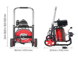 Drain Cleaner Machine 30m x 13mm, Auto Feed Sewer Snake Auger on Wheels - with 8 Cutters & V952-ZDJJKLSGDSTJVBQBO002V3